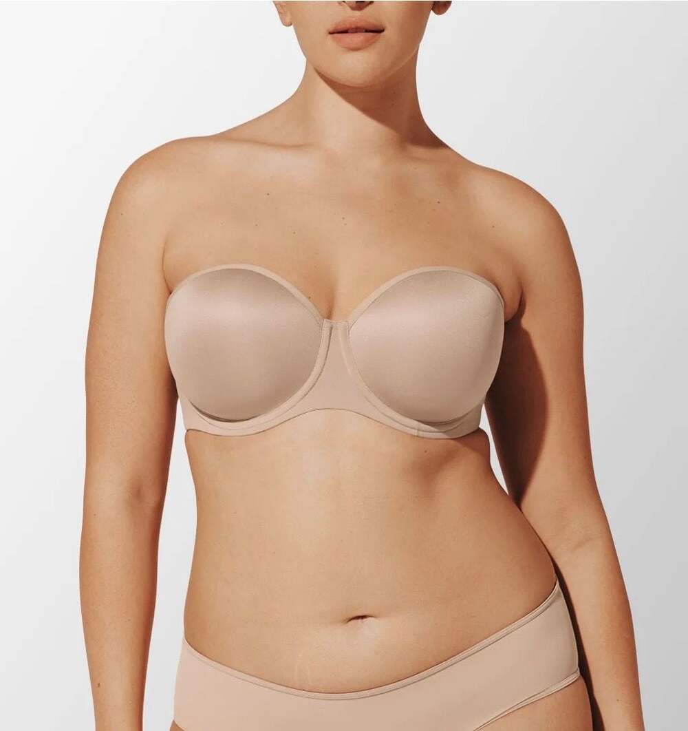 ThirdLove 24/7 Classic Strapless Bra 38D Warm Taupe NWT